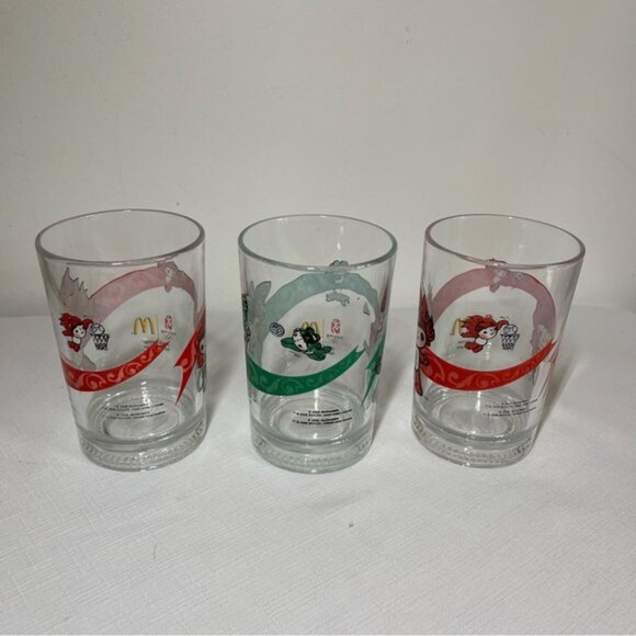 Collectible Beijing Winter Olympics McDonalds 2008 Glass Cups Glasses - Picture 4 of 7